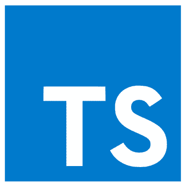 Blue square logo with white capital letters 'TS', representing TypeScript.